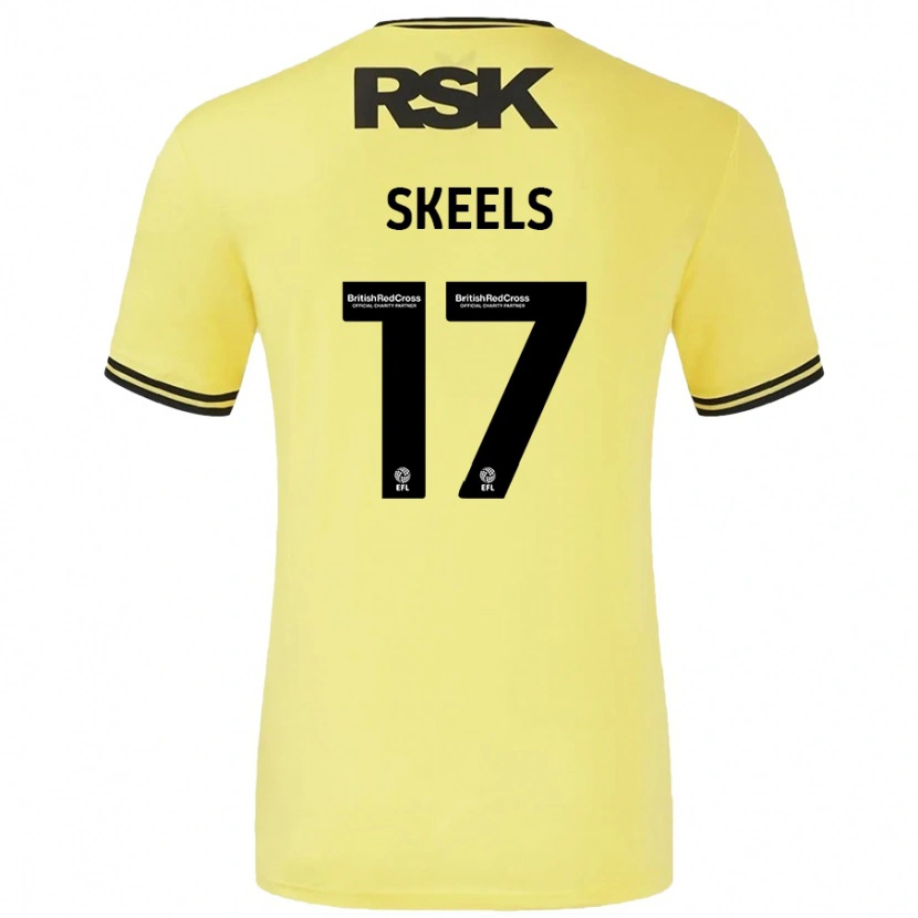 Danxen Kinderen Kiera Skeels #17 Geel Zwart Uitshirt Uittenue 2024/25 T-Shirt