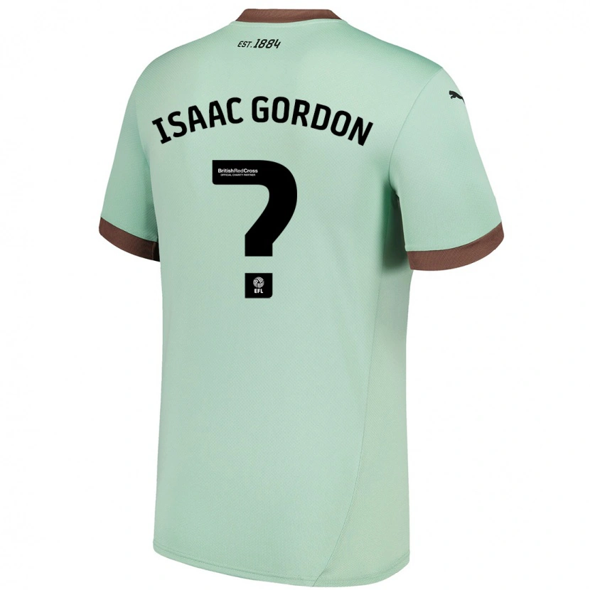 Danxen Kinderen Isaac Gordon #0 Lichtgroen Uitshirt Uittenue 2024/25 T-Shirt