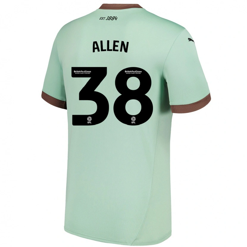 Danxen Kinderen Cruz Allen #38 Lichtgroen Uitshirt Uittenue 2024/25 T-Shirt