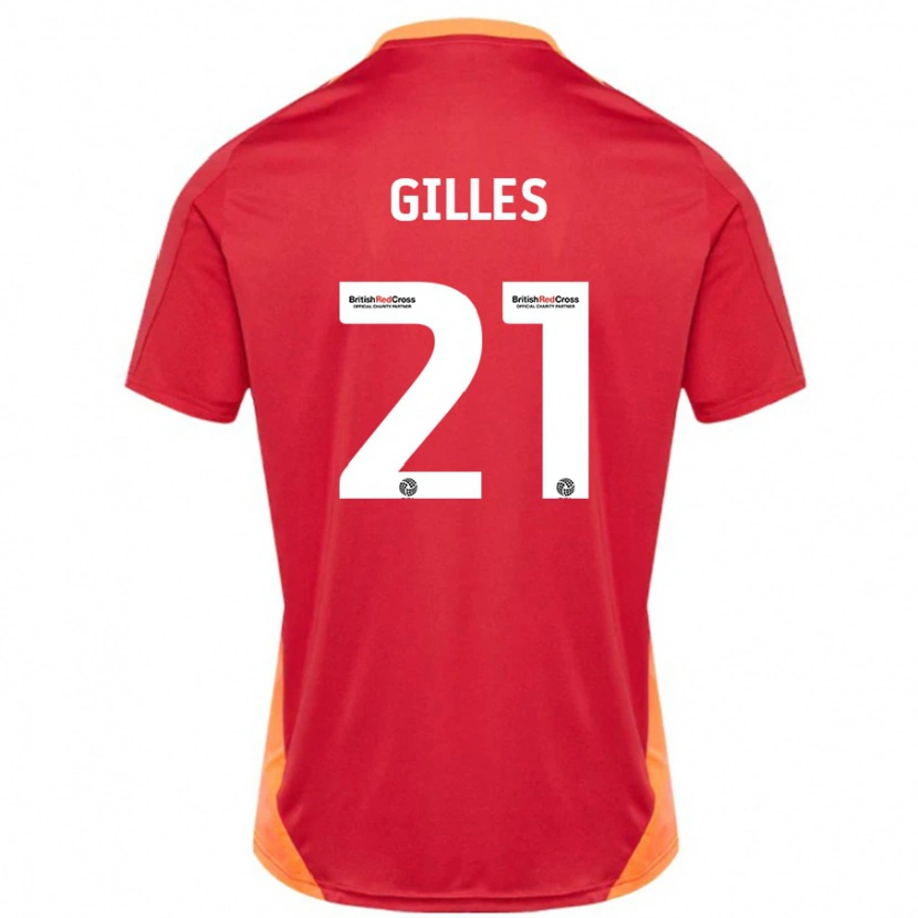Danxen Kinderen Sophie Gilles #21 Blauw Gebroken Wit Uitshirt Uittenue 2024/25 T-Shirt