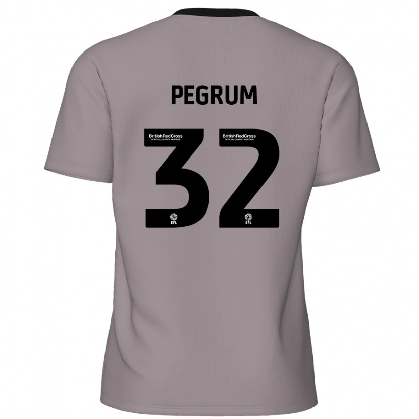 Danxen Kinderen Charlie Pegrum #32 Grijs Uitshirt Uittenue 2024/25 T-Shirt