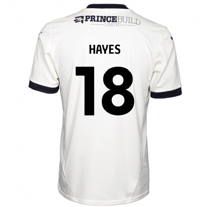 Danxen Kinderen Cian Hayes #18 Gebroken Wit Zwart Uitshirt Uittenue 2024/25 T-Shirt