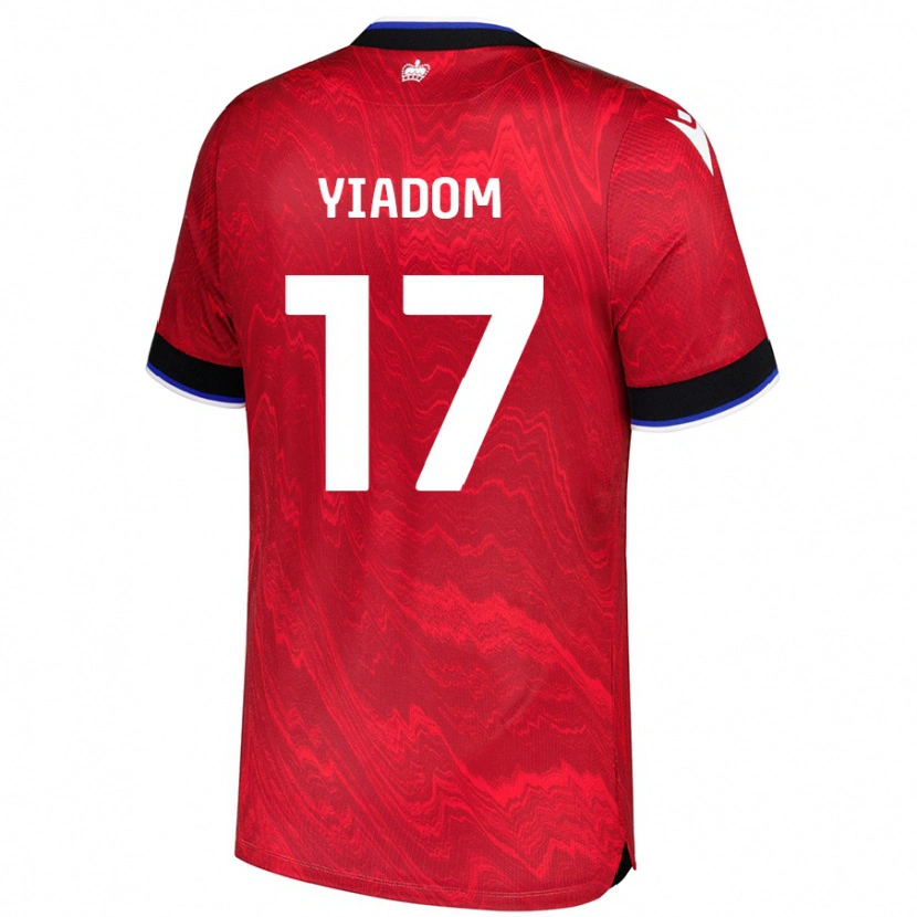 Danxen Kinderen Andy Yiadom #17 Rood Zwart Uitshirt Uittenue 2024/25 T-Shirt