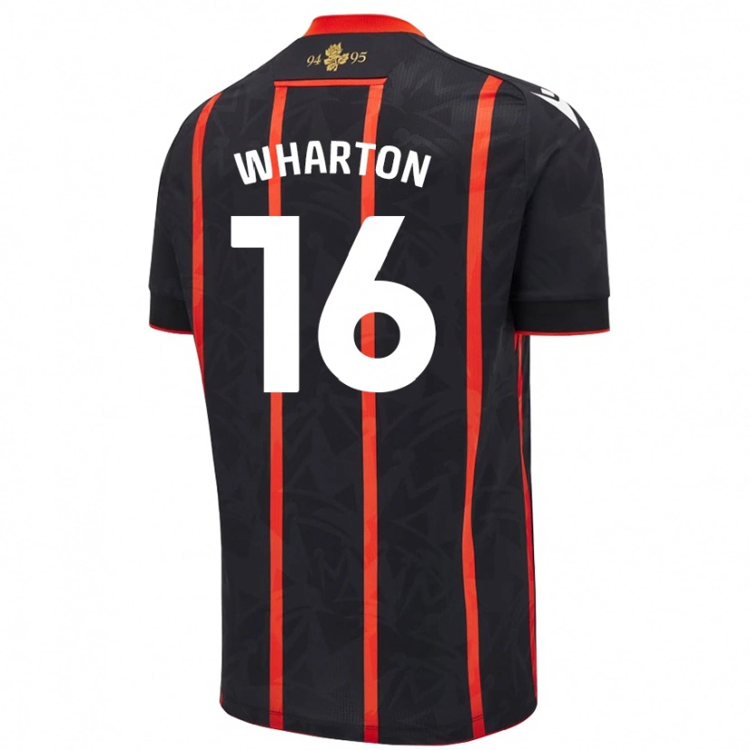 Danxen Kinderen Scott Wharton #16 Zwart Rood Uitshirt Uittenue 2024/25 T-Shirt