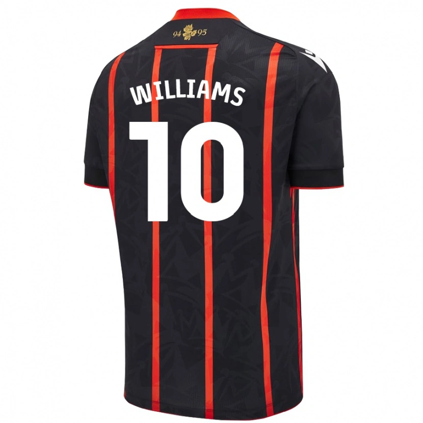 Danxen Kinderen Chloe Williams #10 Zwart Rood Uitshirt Uittenue 2024/25 T-Shirt