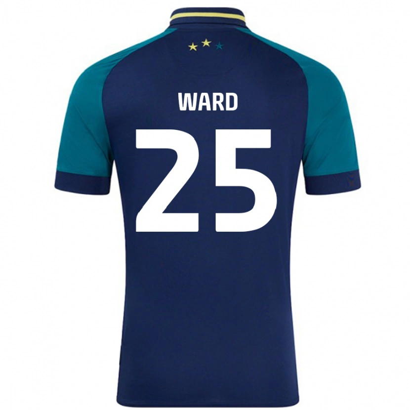 Danxen Kinderen Danny Ward #25 Marineblauw Donkergroen Uitshirt Uittenue 2024/25 T-Shirt
