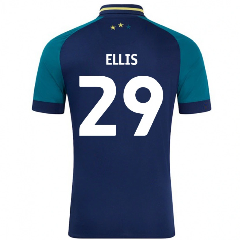 Danxen Kinderen Molly Ellis #29 Marineblauw Donkergroen Uitshirt Uittenue 2024/25 T-Shirt