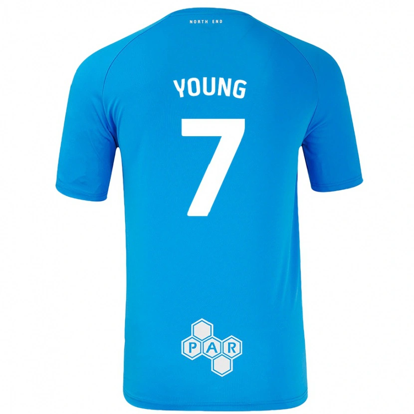 Danxen Kinderen Danielle Young #7 Hemelsblauw Uitshirt Uittenue 2024/25 T-Shirt