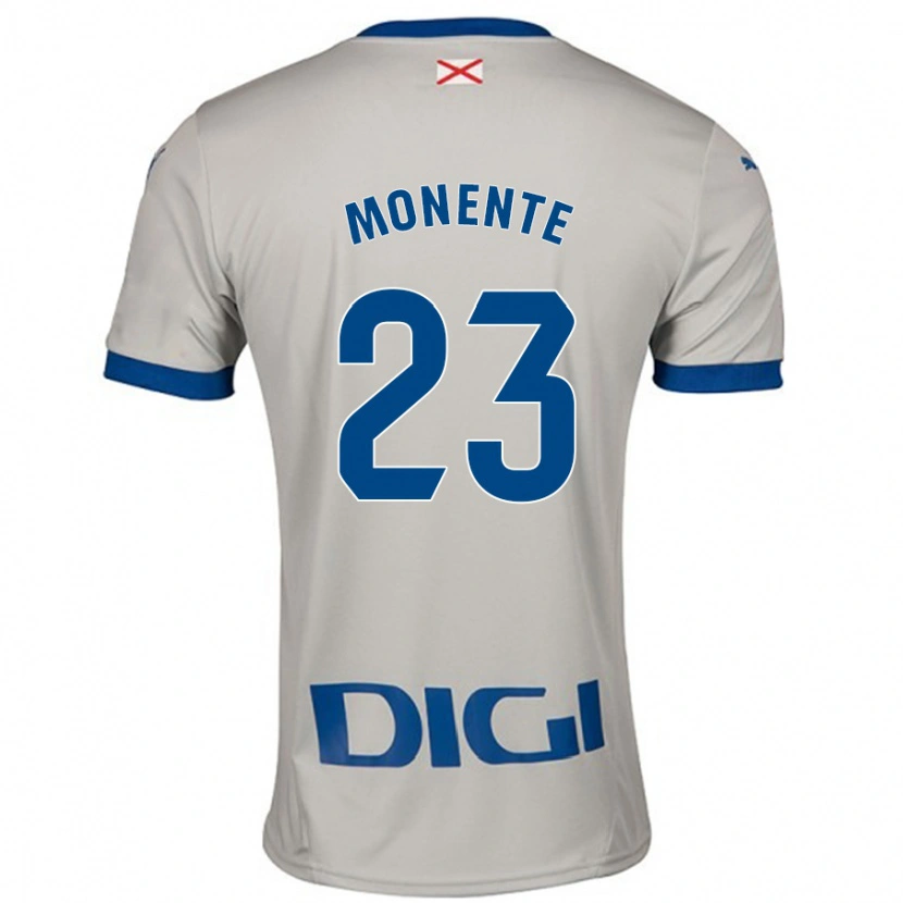 Danxen Kinderen Leyre Monente #23 Lichtgrijs Uitshirt Uittenue 2024/25 T-Shirt