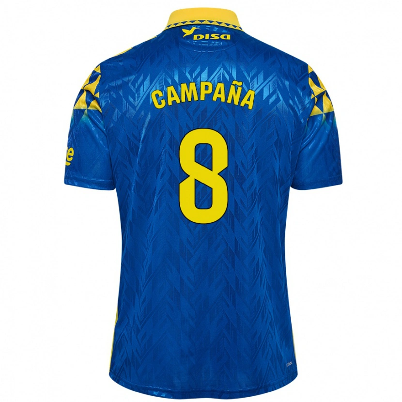 Danxen Kinderen José Campaña #8 Blauw Geel Uitshirt Uittenue 2024/25 T-Shirt