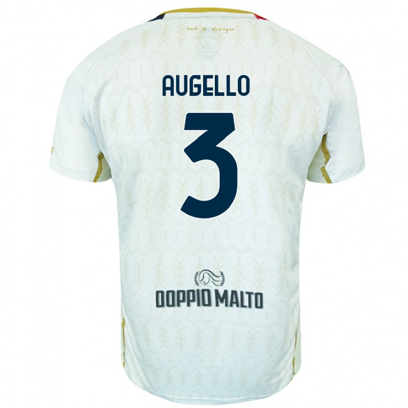 Danxen Kinderen Tommaso Augello #3 Wit Uitshirt Uittenue 2024/25 T-Shirt