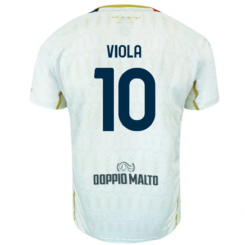 Danxen Kinderen Nicolas Viola #10 Wit Uitshirt Uittenue 2024/25 T-Shirt