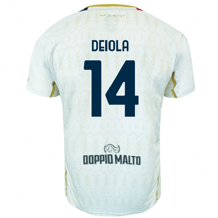 Danxen Kinderen Alessandro Deiola #14 Wit Uitshirt Uittenue 2024/25 T-Shirt