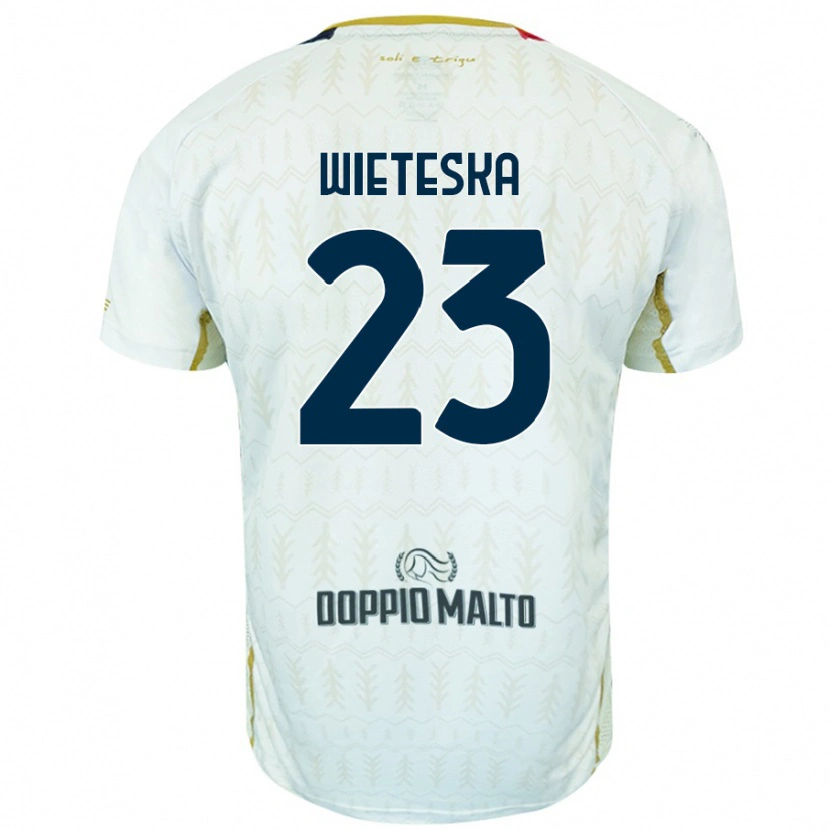Danxen Kinderen Mateusz Wieteska #23 Wit Uitshirt Uittenue 2024/25 T-Shirt