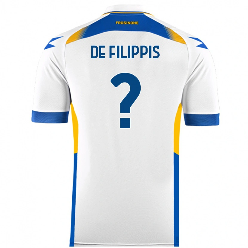 Danxen Kinderen Walter De Filippis #0 Wit Uitshirt Uittenue 2024/25 T-Shirt