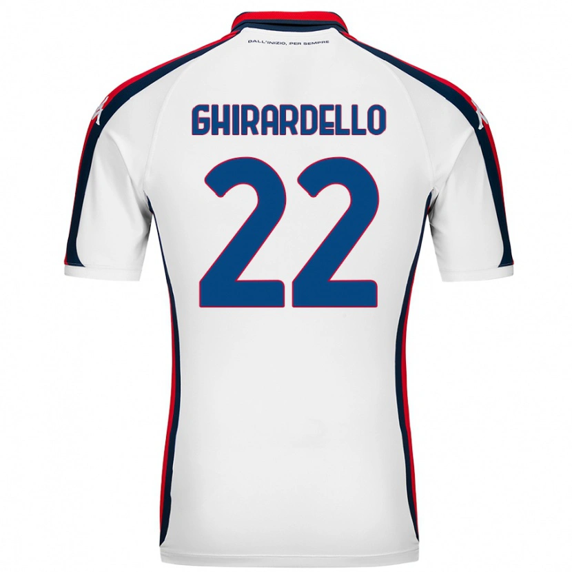Danxen Kinderen Tommaso Ghirardello #22 Wit Uitshirt Uittenue 2024/25 T-Shirt