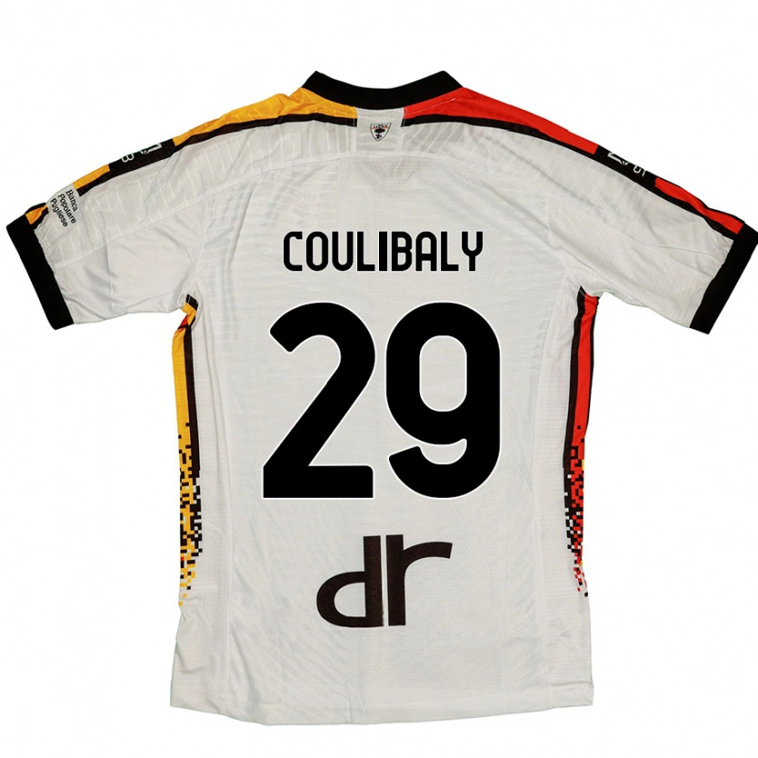 Danxen Kinderen Lassana Coulibaly #29 Wit Zwart Uitshirt Uittenue 2024/25 T-Shirt