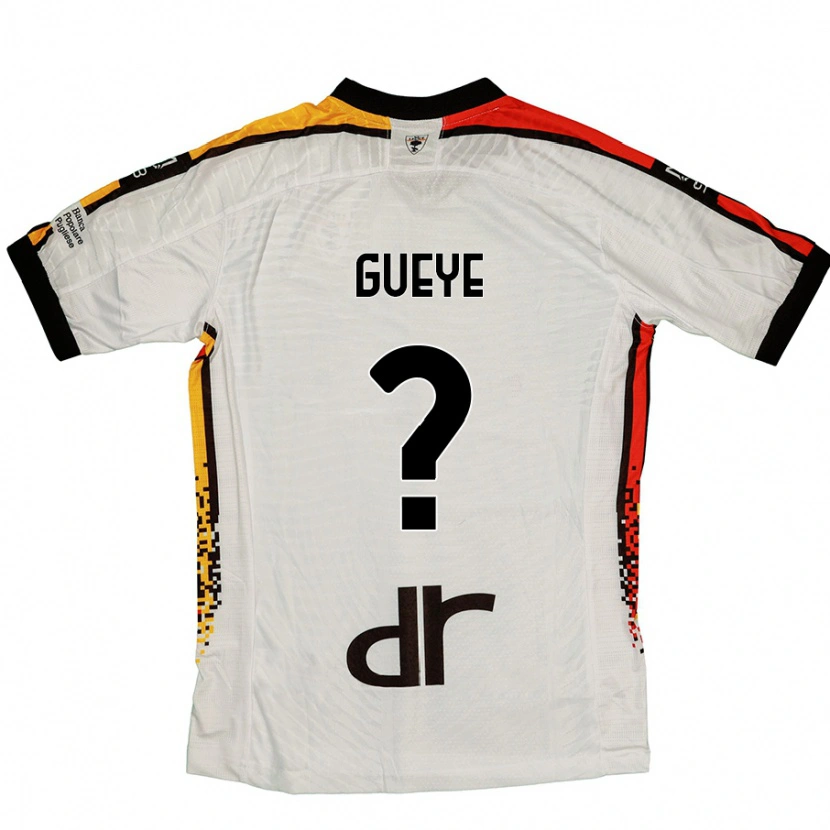 Danxen Kinderen Pape Gueye #0 Wit Zwart Uitshirt Uittenue 2024/25 T-Shirt