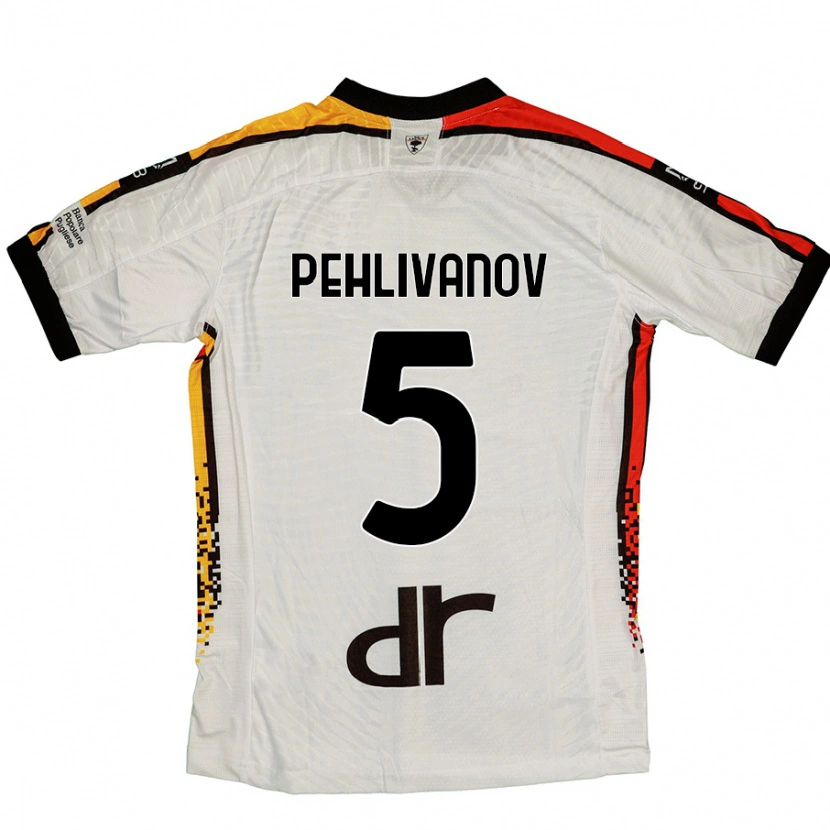 Danxen Kinderen Cristian Pehlivanov #5 Wit Zwart Uitshirt Uittenue 2024/25 T-Shirt