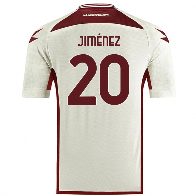 Danxen Kinderen Kaleb Jiménez #20 Crèmekleur Uitshirt Uittenue 2024/25 T-Shirt