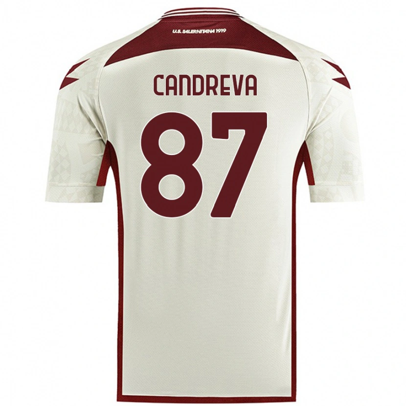 Danxen Kinderen Antonio Candreva #87 Crèmekleur Uitshirt Uittenue 2024/25 T-Shirt