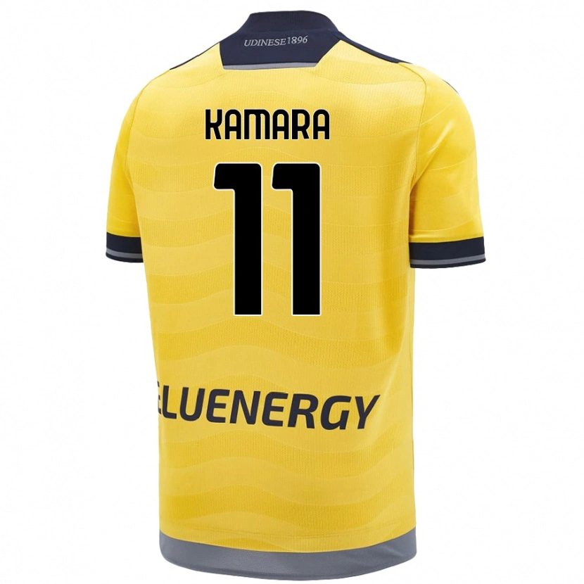 Danxen Kinderen Hassane Kamara #11 Goud Uitshirt Uittenue 2024/25 T-Shirt