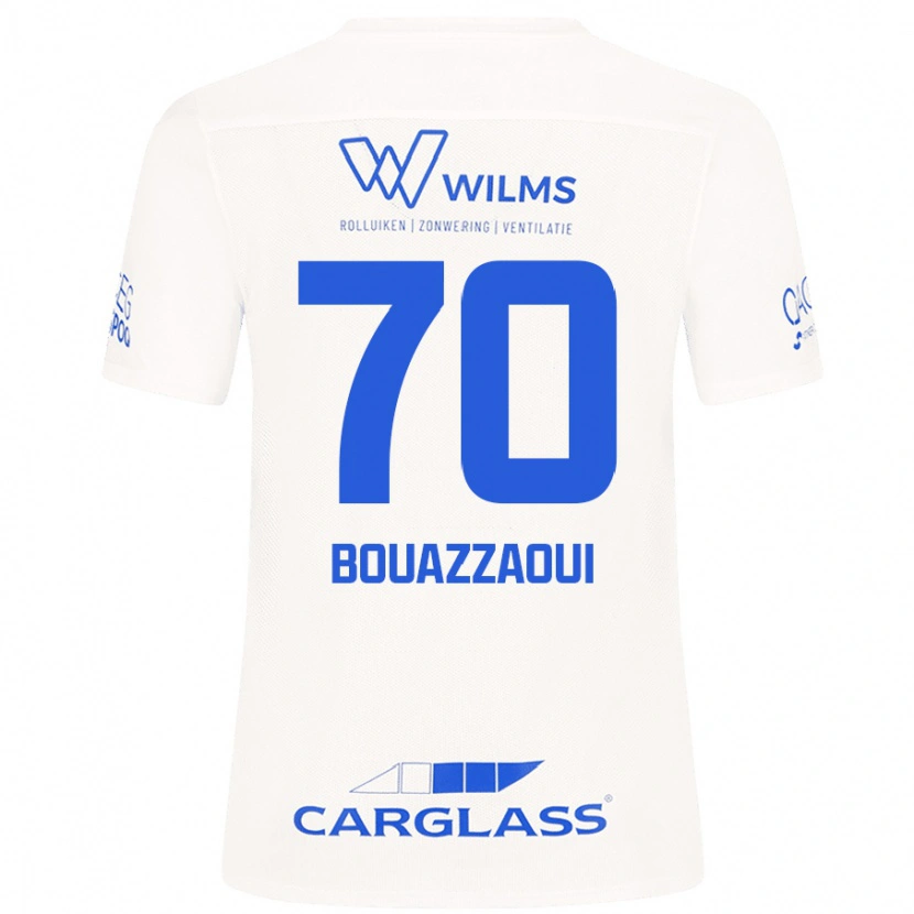 Danxen Kinderen Ilyas Bouazzaoui #70 Wit Uitshirt Uittenue 2024/25 T-Shirt