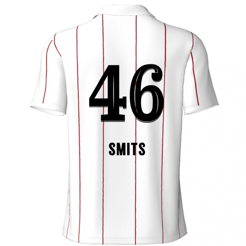 Danxen Kinderen Milan Smits #46 Wit Zwart Uitshirt Uittenue 2024/25 T-Shirt