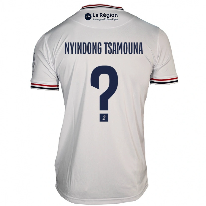 Danxen Kinderen Jean Nyindong Tsamouna #0 Wit Uitshirt Uittenue 2024/25 T-Shirt