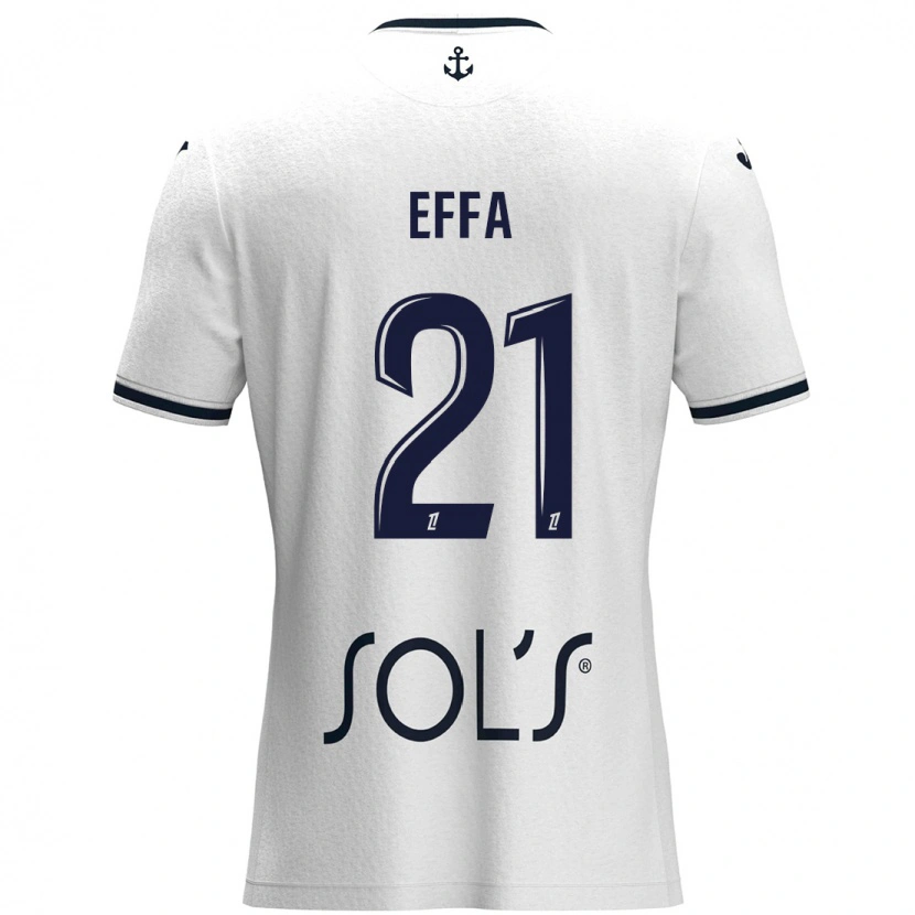 Danxen Kinderen Chancelle Effa Effa #21 Wit Donkerblauw Uitshirt Uittenue 2024/25 T-Shirt
