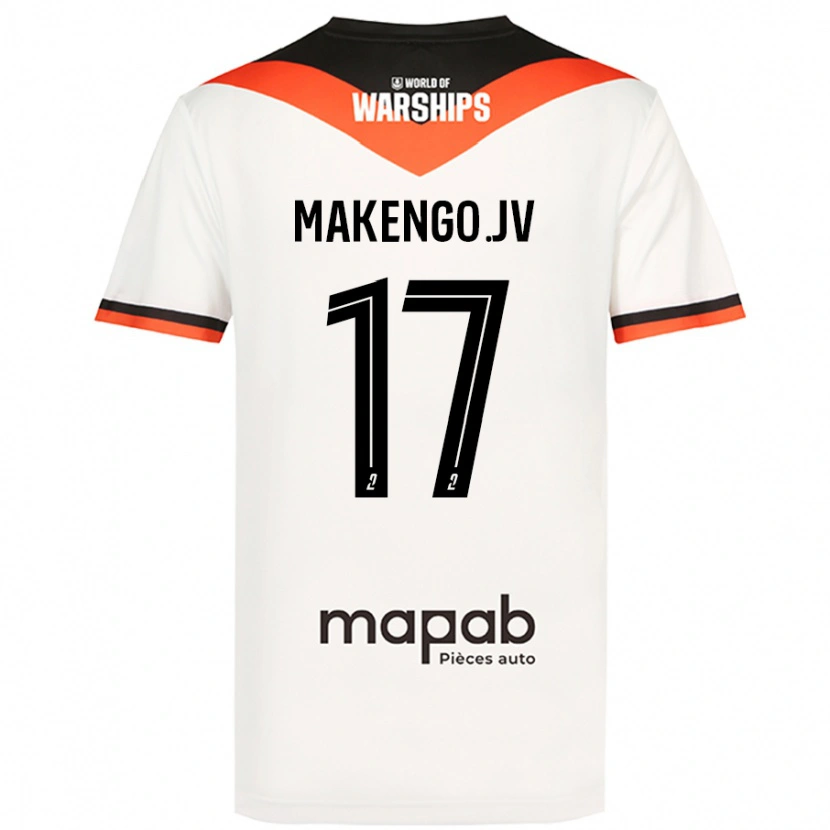 Danxen Kinderen Jean-Victor Makengo #17 Wit Uitshirt Uittenue 2024/25 T-Shirt