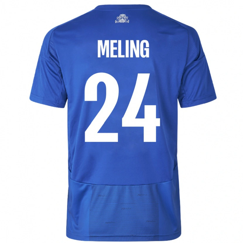 Danxen Kinderen Birger Meling #24 Wit Blauw Uitshirt Uittenue 2024/25 T-Shirt