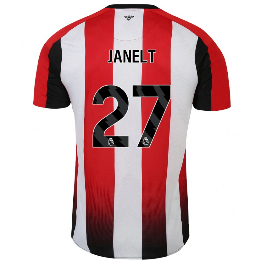 Danxen Heren Vitaly Janelt #27 Rood Wit Thuisshirt Thuistenue 2024/25 T-Shirt