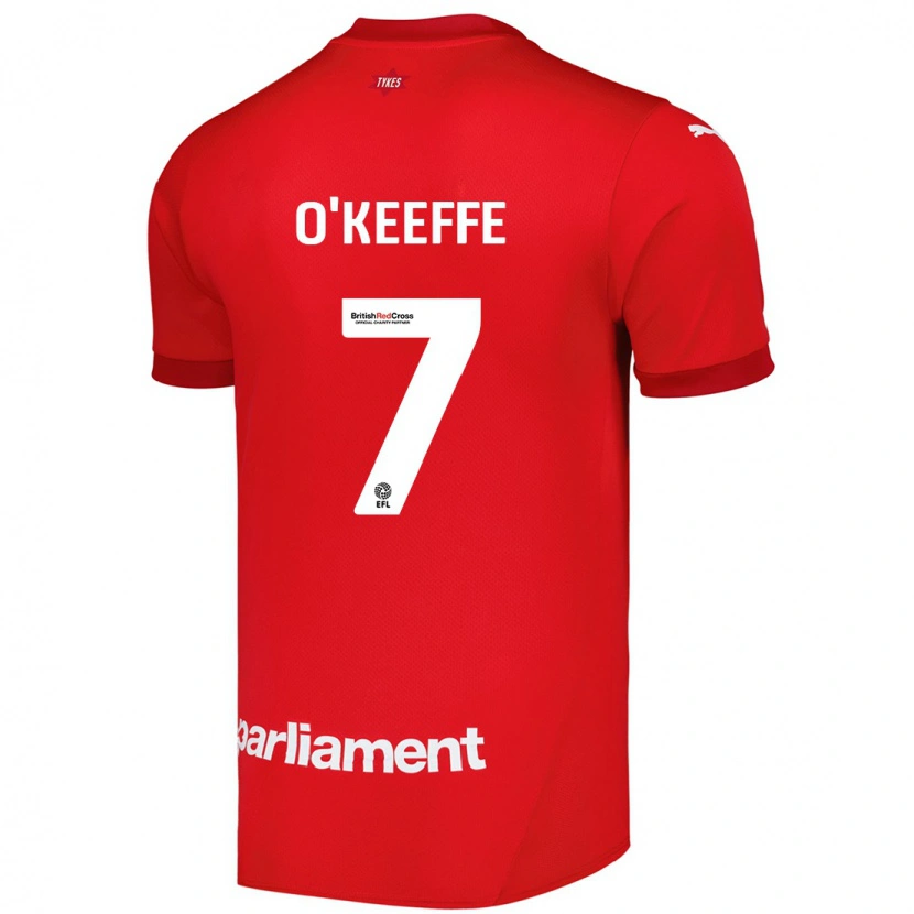 Danxen Heren Corey O'keeffe #7 Rood Thuisshirt Thuistenue 2024/25 T-Shirt