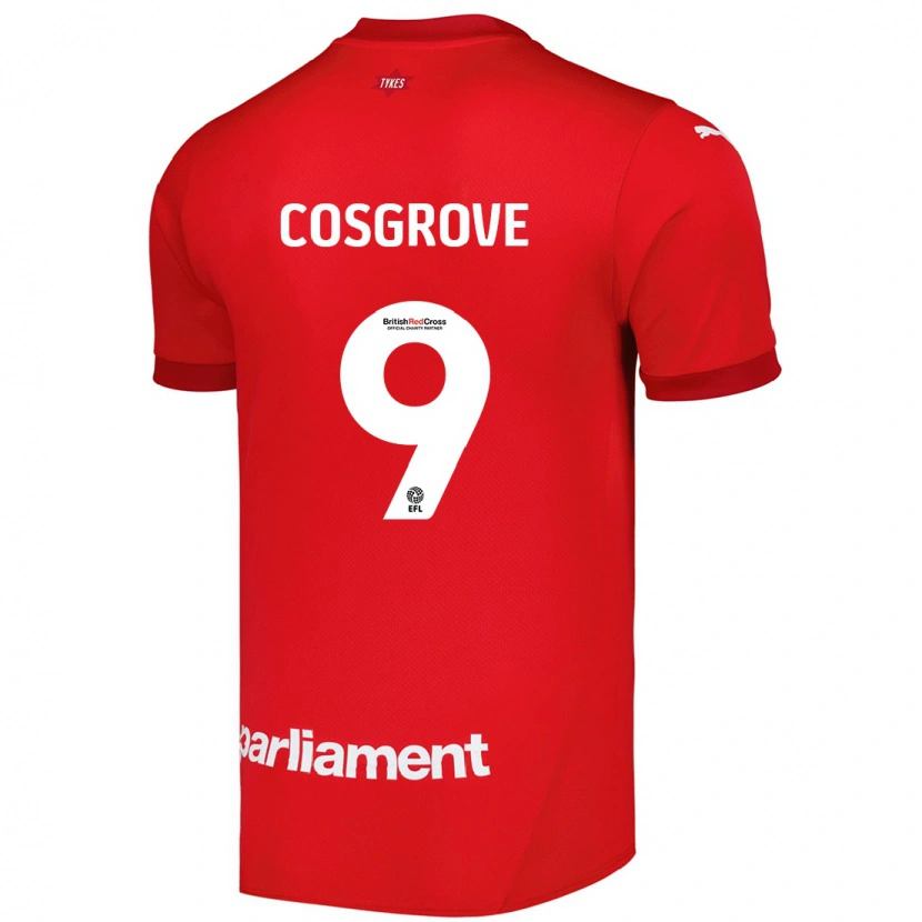 Danxen Heren Sam Cosgrove #9 Rood Thuisshirt Thuistenue 2024/25 T-Shirt