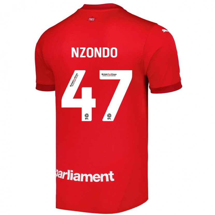 Danxen Heren Emmaisa Nzondo #47 Rood Thuisshirt Thuistenue 2024/25 T-Shirt