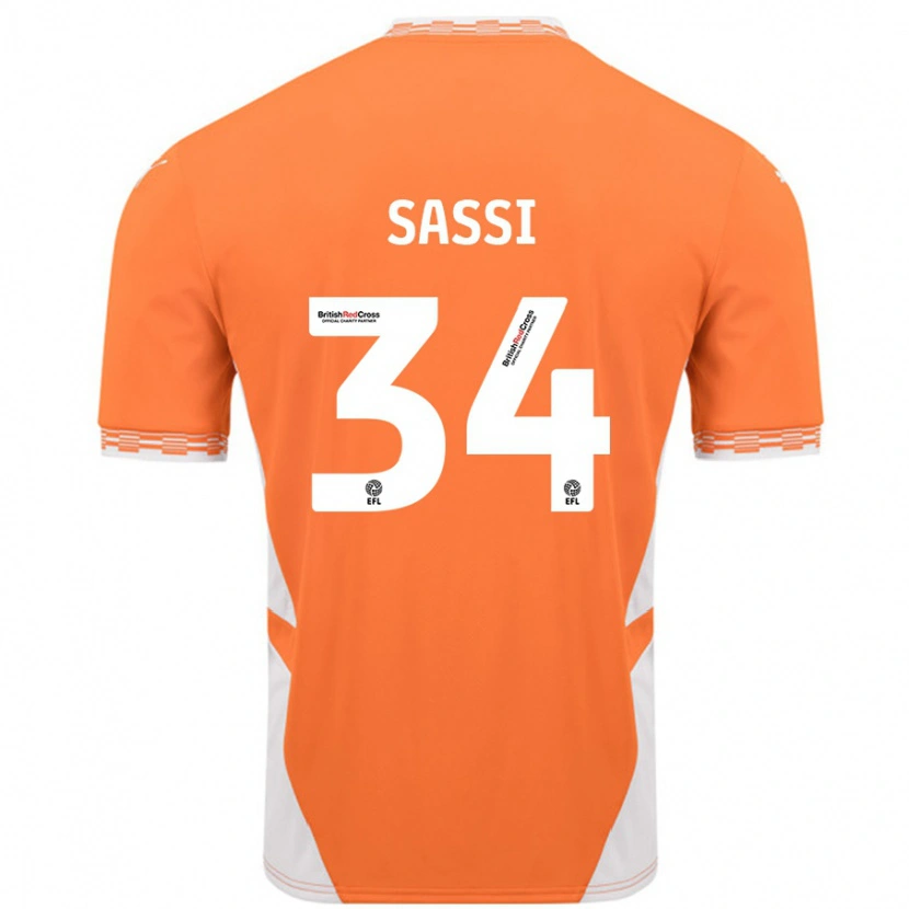 Danxen Heren Dan Sassi #34 Oranje Wit Thuisshirt Thuistenue 2024/25 T-Shirt