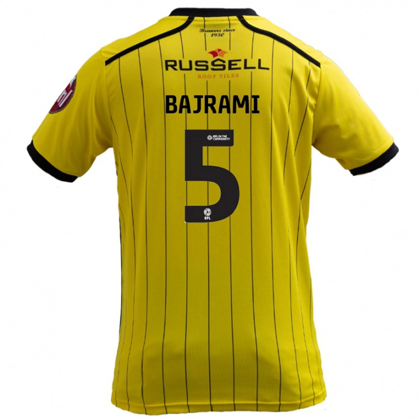 Danxen Heren Geraldo Bajrami #5 Geel Thuisshirt Thuistenue 2024/25 T-Shirt