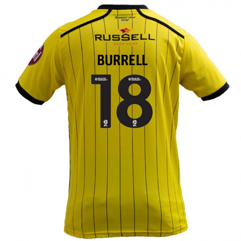 Danxen Heren Rumarn Burrell #18 Geel Thuisshirt Thuistenue 2024/25 T-Shirt
