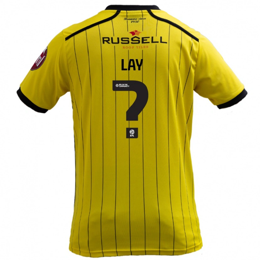 Danxen Heren Matty Lay #0 Geel Thuisshirt Thuistenue 2024/25 T-Shirt