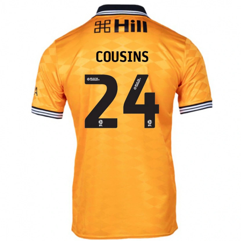 Danxen Heren Jordan Cousins #24 Oranje Thuisshirt Thuistenue 2024/25 T-Shirt