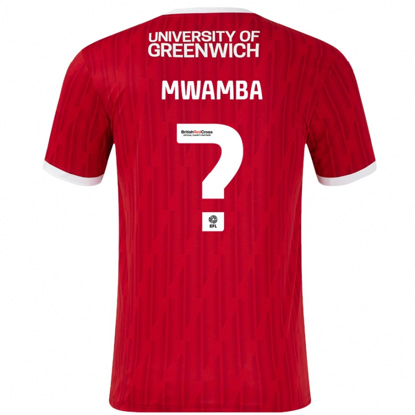 Danxen Heren Alan Mwamba #0 Rood Wit Thuisshirt Thuistenue 2024/25 T-Shirt