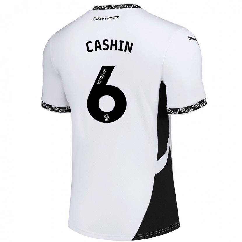 Danxen Heren Eiran Cashin #6 Wit Zwart Thuisshirt Thuistenue 2024/25 T-Shirt