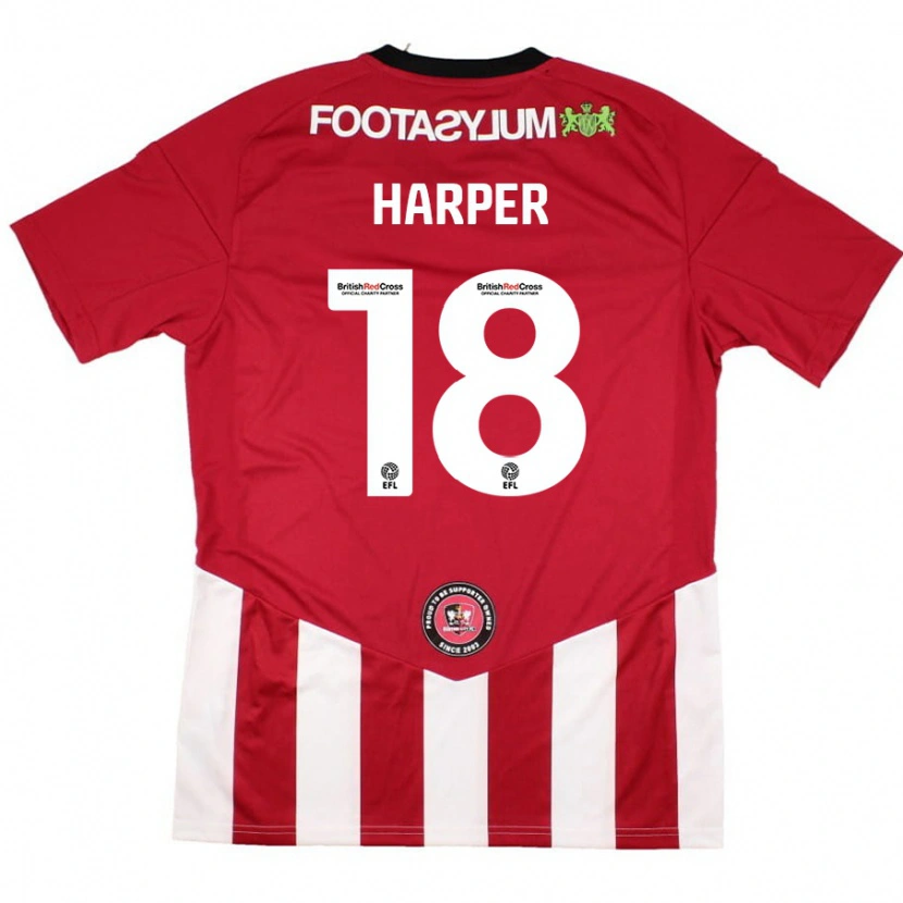 Danxen Heren Vincent Harper #18 Rood Wit Thuisshirt Thuistenue 2024/25 T-Shirt