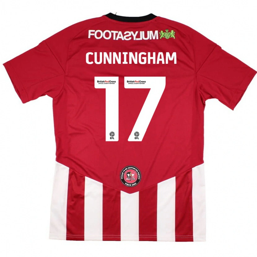 Danxen Heren Zoe Cunningham #17 Rood Wit Thuisshirt Thuistenue 2024/25 T-Shirt