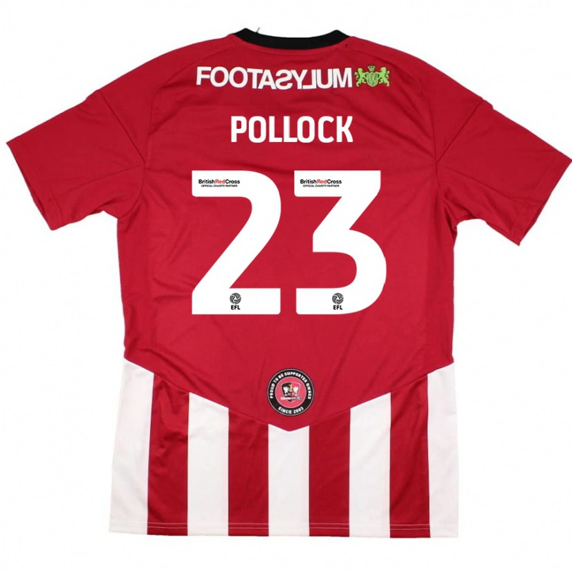Danxen Heren Amber Pollock #23 Rood Wit Thuisshirt Thuistenue 2024/25 T-Shirt