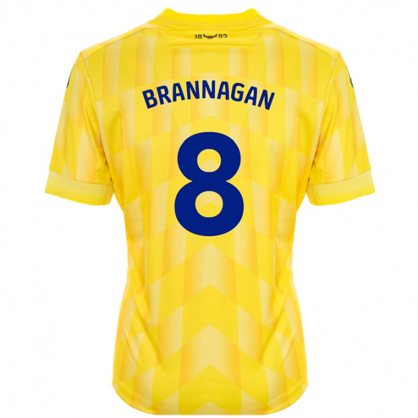 Danxen Heren Cameron Brannagan #8 Geel Thuisshirt Thuistenue 2024/25 T-Shirt