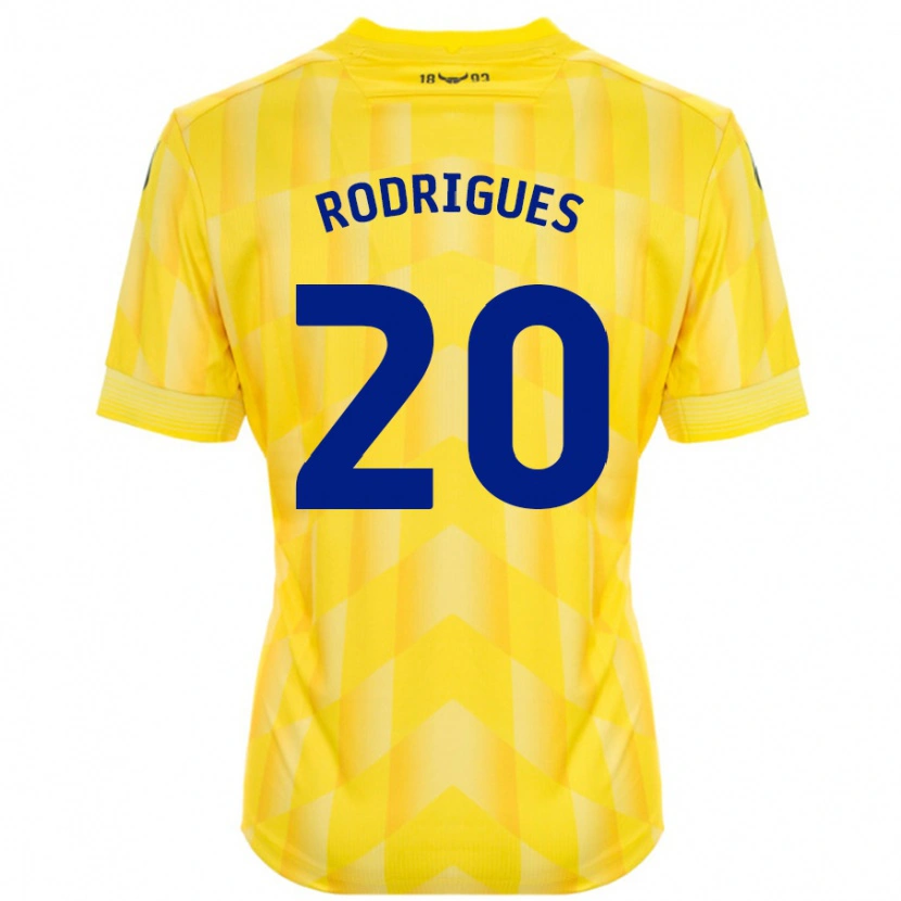 Danxen Heren Rúben Rodrigues #20 Geel Thuisshirt Thuistenue 2024/25 T-Shirt