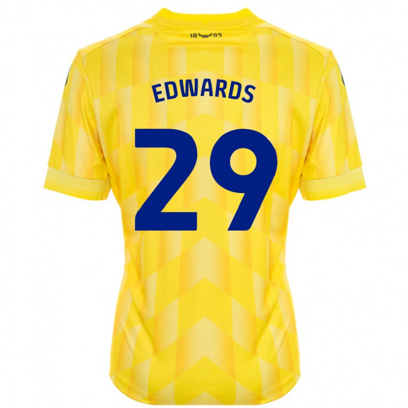 Danxen Heren Kyle Edwards #29 Geel Thuisshirt Thuistenue 2024/25 T-Shirt