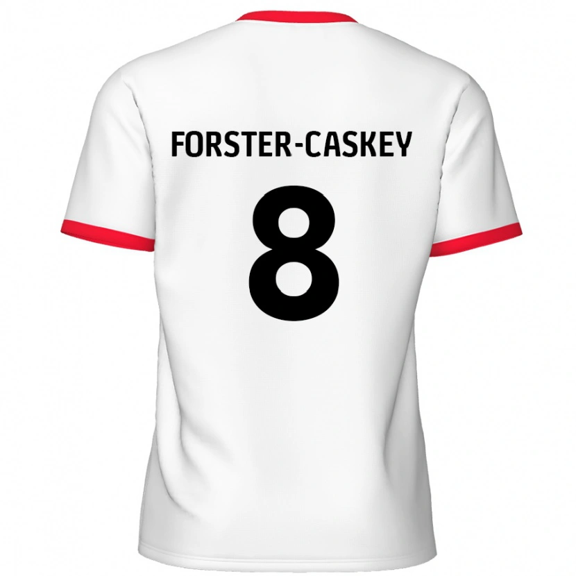 Danxen Heren Jake Forster-Caskey #8 Wit Rood Thuisshirt Thuistenue 2024/25 T-Shirt